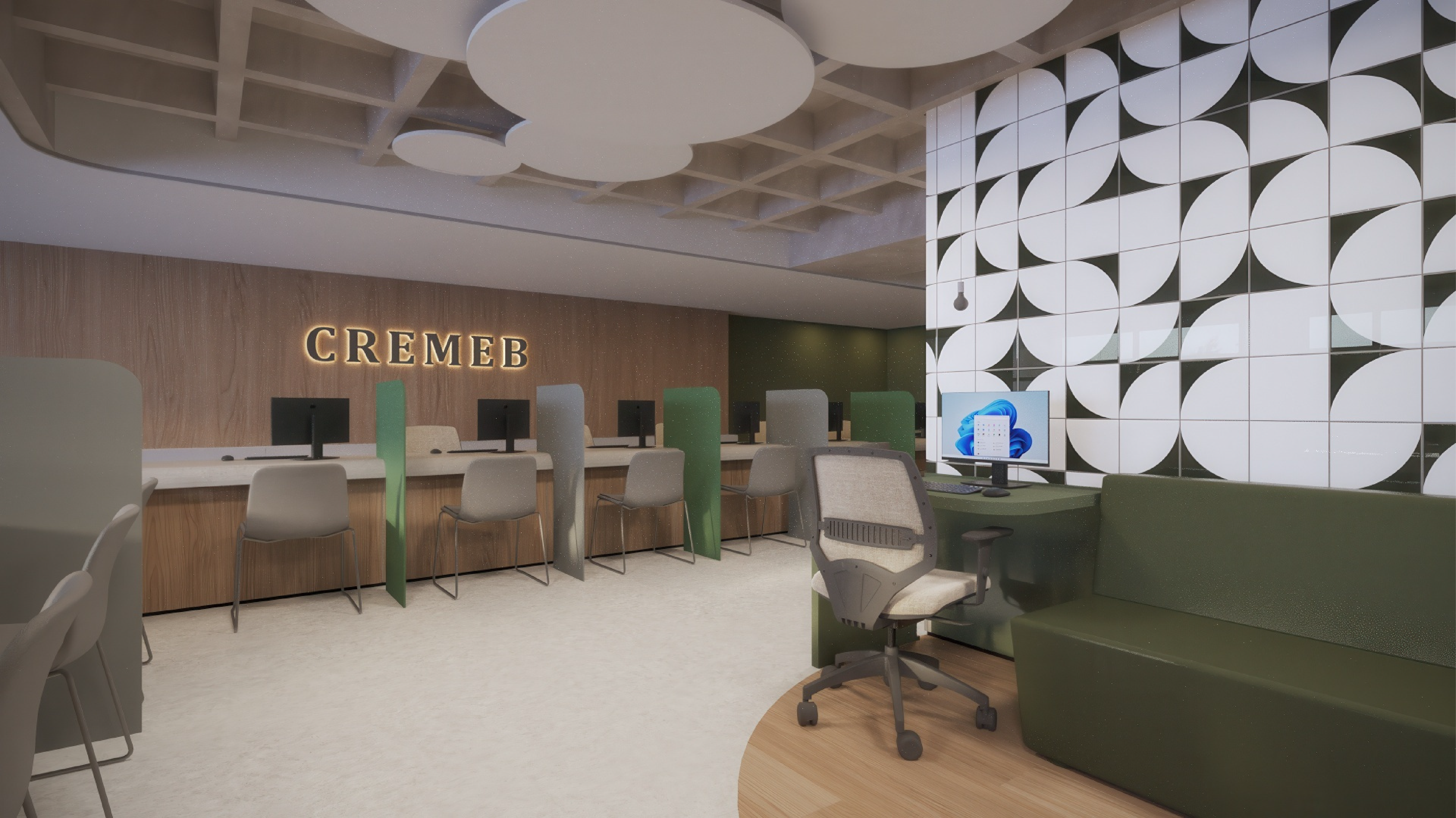 Interior da nova sede